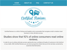 Tablet Screenshot of certifiedreviews.info